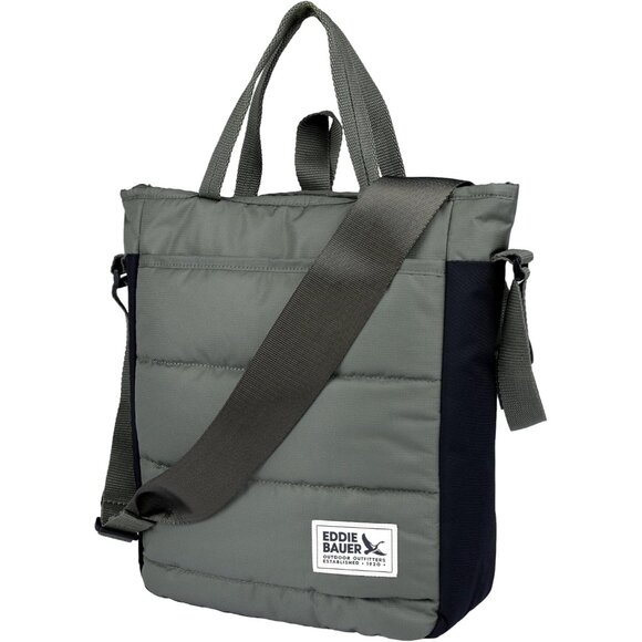 Ripstop Nylon Puffer Day Tote Bag Unisex Sprig DWR Water-Resistant Travel - Picture 1 of 6